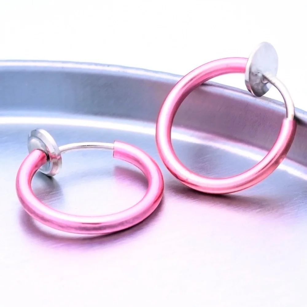 H:HYDE 14 Colors Goth Punk Nose Clip Fake Septum Piercing Body Lip Hoop Ear Tongue Earrings|clip earrings|pierced clip earringspiercing |