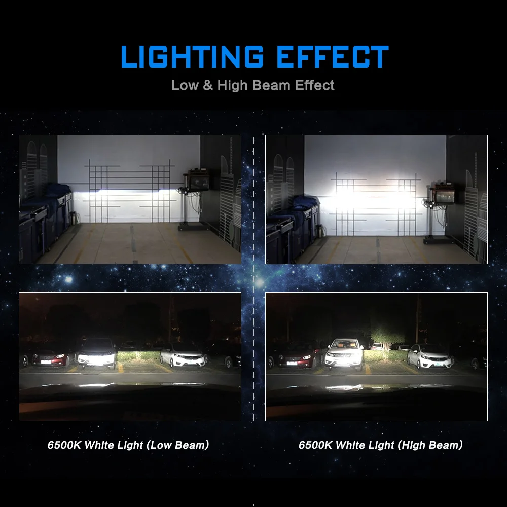 Светодиодный налобный фонарь NOVSIGHT H4 для автомобиля 72 Вт 9000LM Hi Lo Beam светодиодный 12