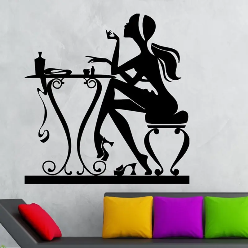 Наклейка на стену для салона красоты Виниловая наклейка стену|sticker diecut|stickers