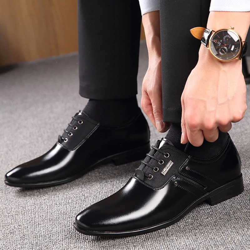 Мужские модельные туфли большие размеры 48 официальная обувь высокого качества