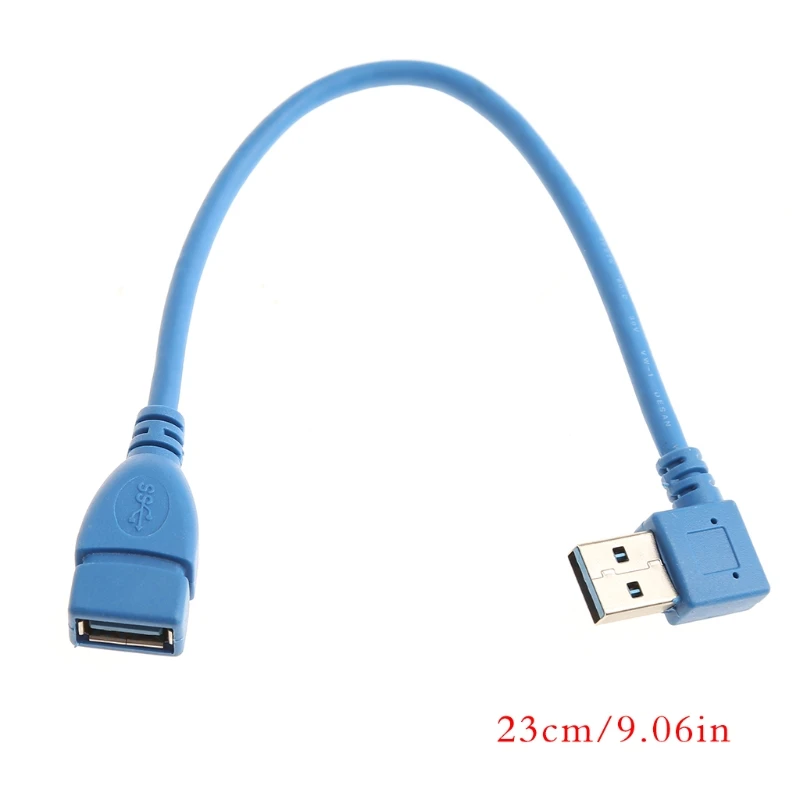 1 шт. USB 3 0 правый/левый угол 90 градусов удлинитель шнур кабели Прямая поставка