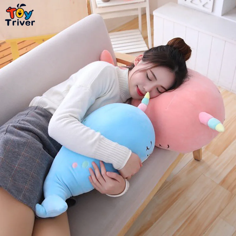 

Narwhal Dolphin Fish Ocean Animal Plush Toy Triver Stuffed Doll Baby Kids Birthday Gift Appease Dolls Home Decor Drop Shipping