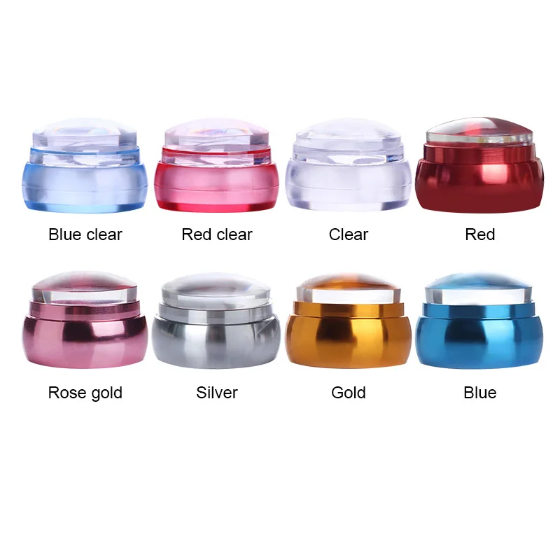 BORN PRETTY Clear Chess Jelly силиконовый гвоздь Stamper с цветными ручками штамп-инструмент для