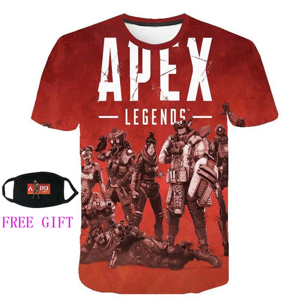 ZSQH Apex легенды футболки черный 100% хлопок unisexxcosplay костюм шорты для женщин рукавом