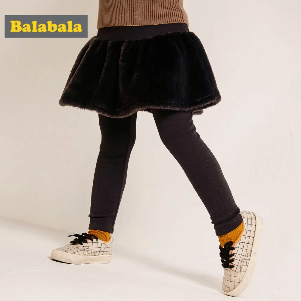 Balabala Todder/леггинсы на флисовой подкладке для девочек расклешенная юбка с