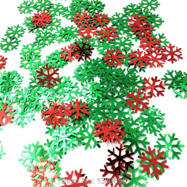 700 шт./лот Рождественская Снежинка конфетти разноцветная пластиковая снеговика