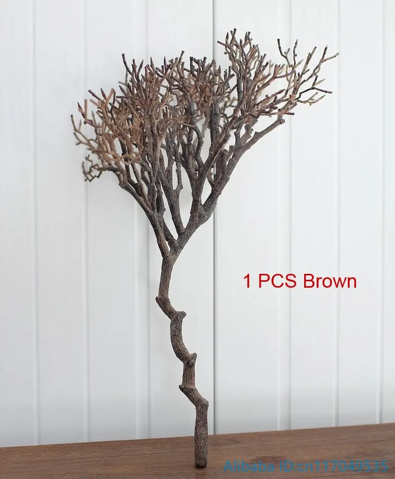 1 шт красивый искусственный белый Пластик высушенная ветка завод Главная