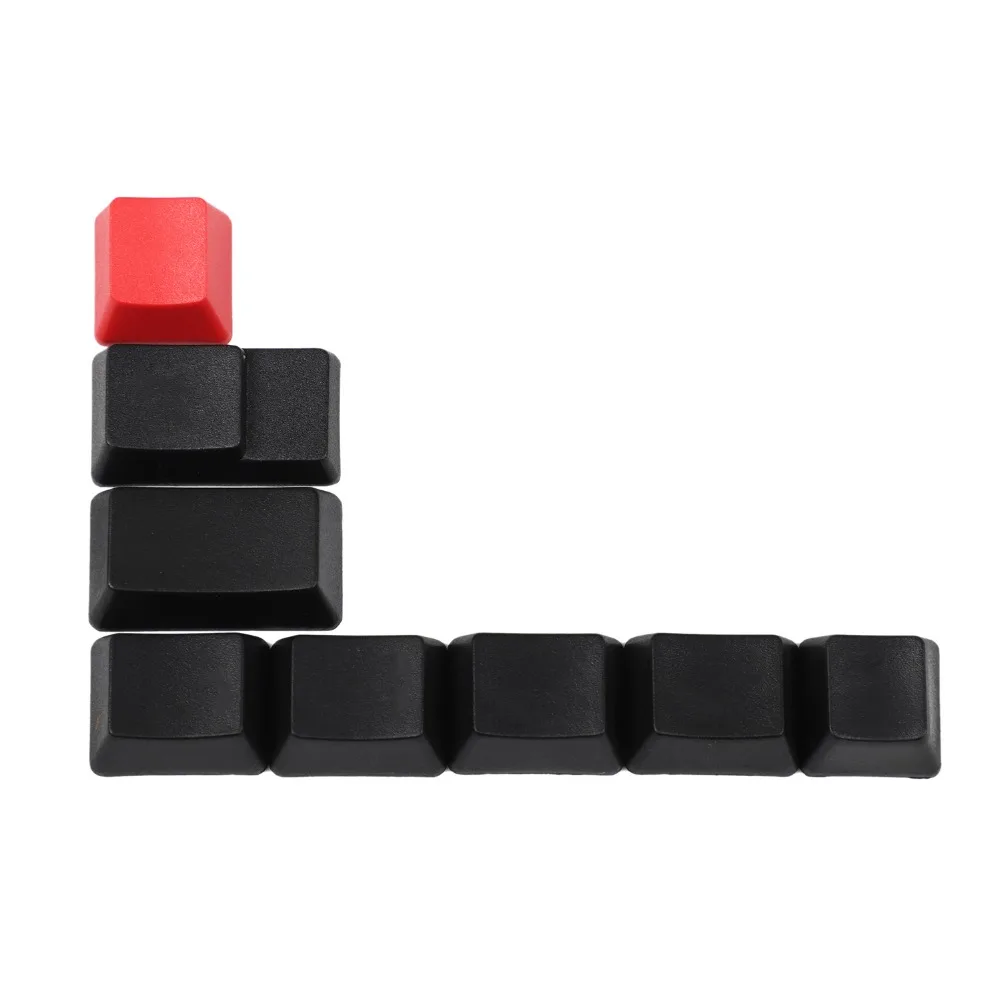 Фото Толстая клавиатура YMDK с 8 кнопками, черная, красная клавиатура Mac Keycap OEM профиль для MX механическая клавиатура Dolch Keyset, черная, красная Смешанн... №2