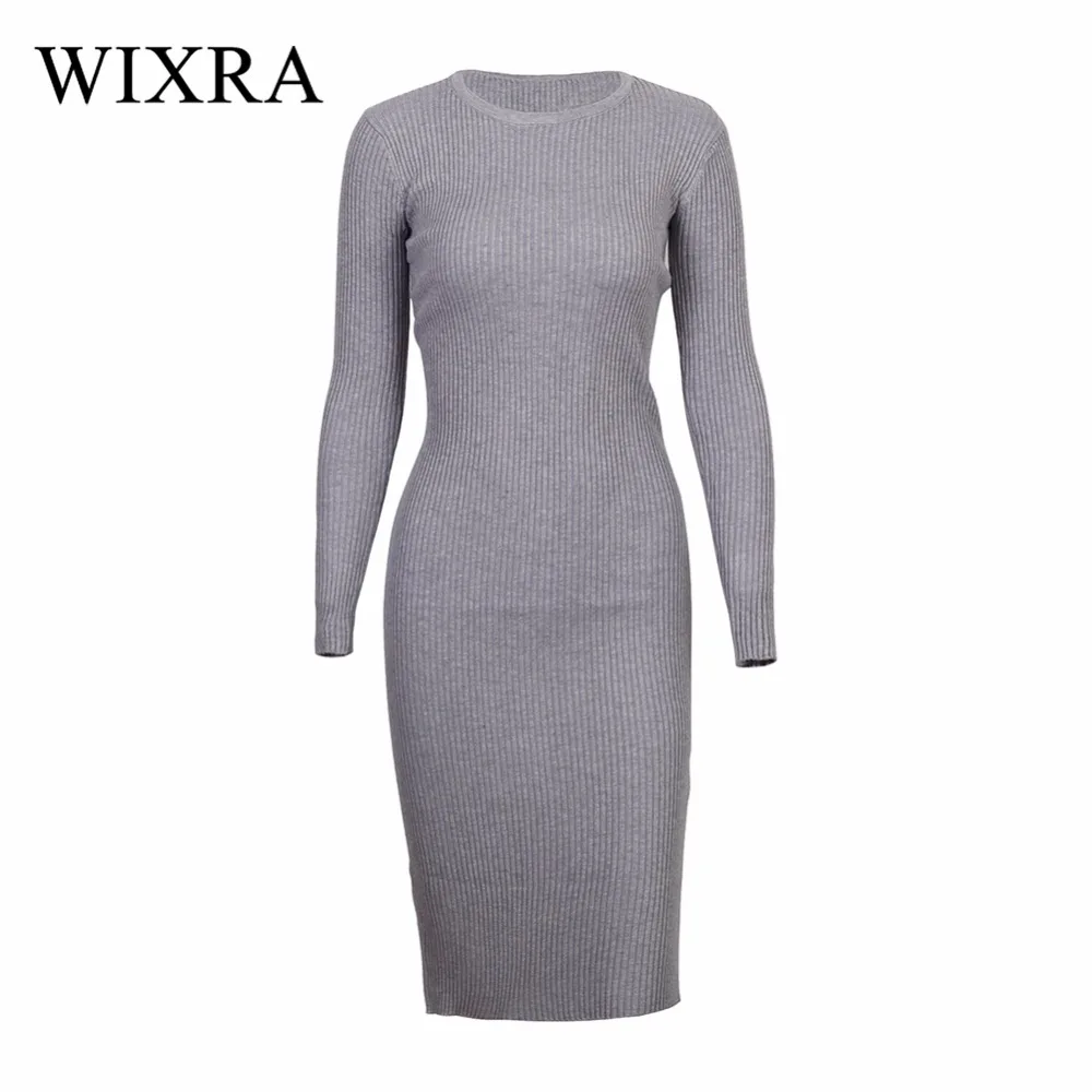 Wixra модное женское облегающее платье с длинным рукавом сексуальное уличное