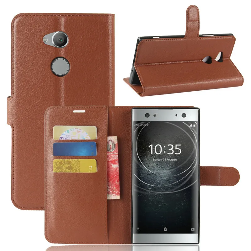 

Luxury Flip Leather Cover for Sony Xperia XA2 Ultra Dual H3213 H3223 H4213 H4233 Phone Wallet Case with Stand