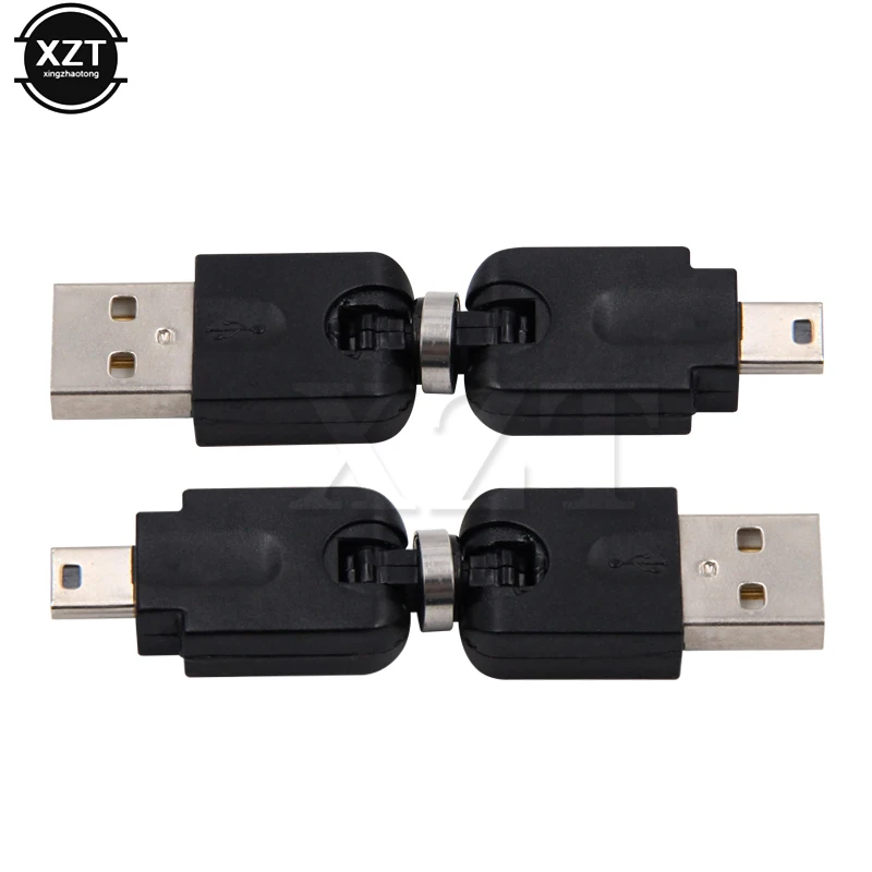 Адаптер Mini 5 Pin папа-USB 2.0 Type A папа с углом поворота 360 градусов для mp3-плееров |