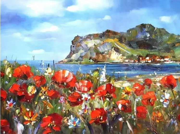 Toooilp полная квадратная дрель 5D алмазная живопись DIY Алмазная вышивка цветок мака вышивка крестиком Стразы Мозаика Украшение