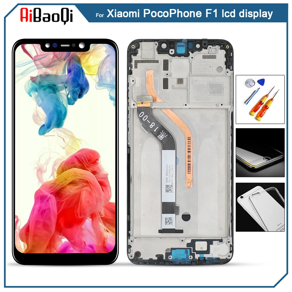 ЖК дисплей с сенсорным экраном и дигитайзером в сборе для Xiaomi Pocophone F1 сменный