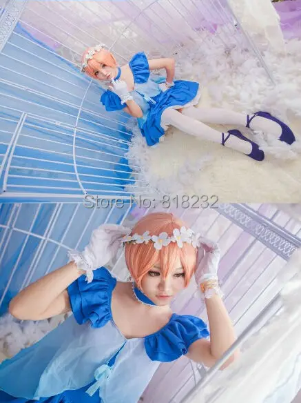 Шифоновое платье футболка Love Live Yume no Tobira Dreams Gate Rin Hoshizora Униформа наряд аниме