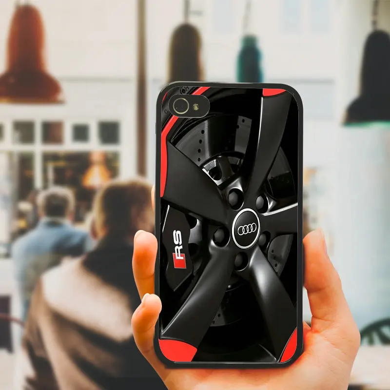 Mobile Phone Cases Hard PC TPU Plastic Cover Hot Audi Car Wheel Pattern for iphone 8 7 6 6S Plus X XR XS Max 5S 5 SE 4 4S Bag |