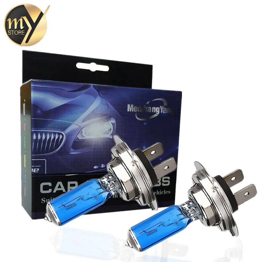 Галогеновые лампы для автомобильных фар 2 шт. H7 100 Вт H1 H3 H4 H11 9005 HB3 9006 HB4 суперяркие