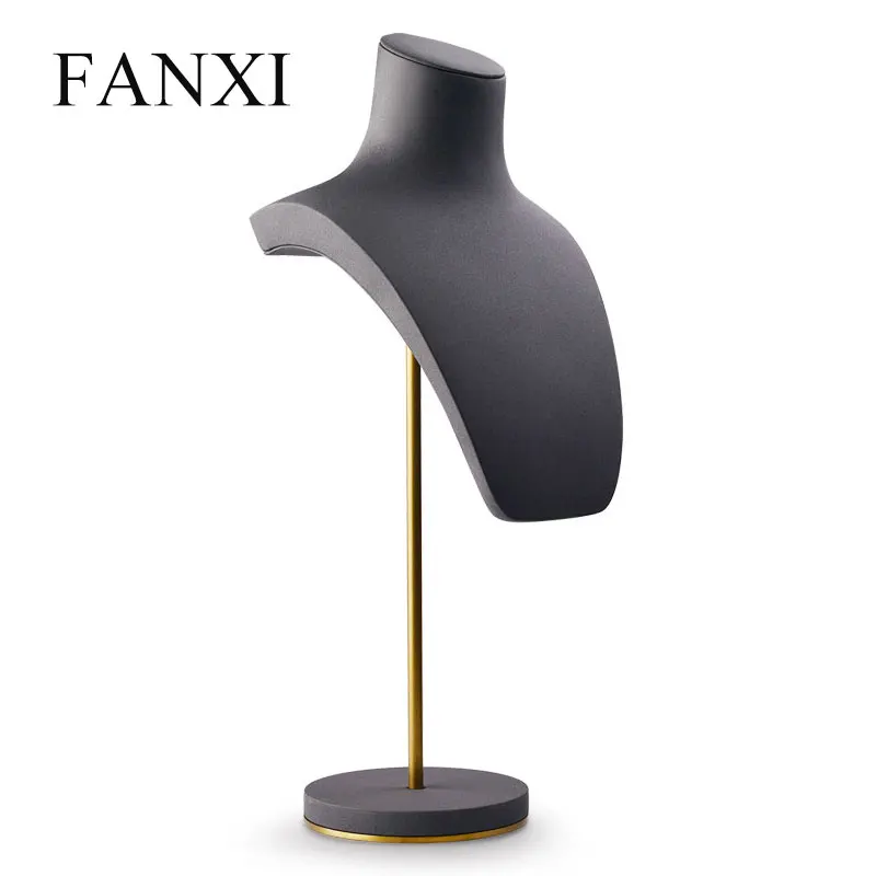 FANXI Цепочки и ожерелья Дисплей Подставка бюст с регулируемым металлическим