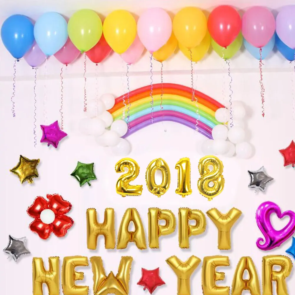 16 дюймов номер &quot&quot воздушный шар с шарами счастливый новый год вечерние