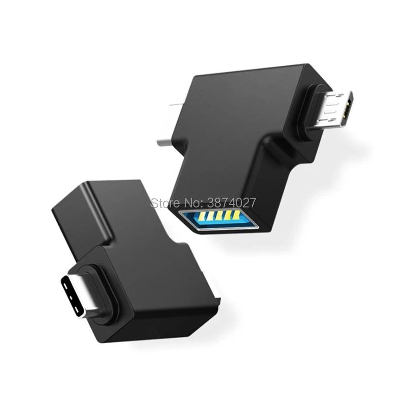 Адаптер 2 в 1 USB 3 0 к Type C Micro OTG конвертер для Oneplus 5t 6 Xiaomi Mix 2s Samsung S9 + адаптеры