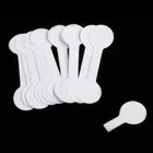 Прямая доставка, 100 шт., пустые бумажная бирка для ювелирных изделий Круглые Белые бирки для ювелирных изделий, самоклеящиеся бумажные кольца, бирки для ювелирных изделий