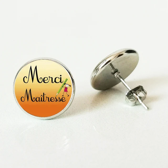 Лидер продаж! Merci Maitresse серьги-гвоздики держатель модное серебряное кольцо Цвет