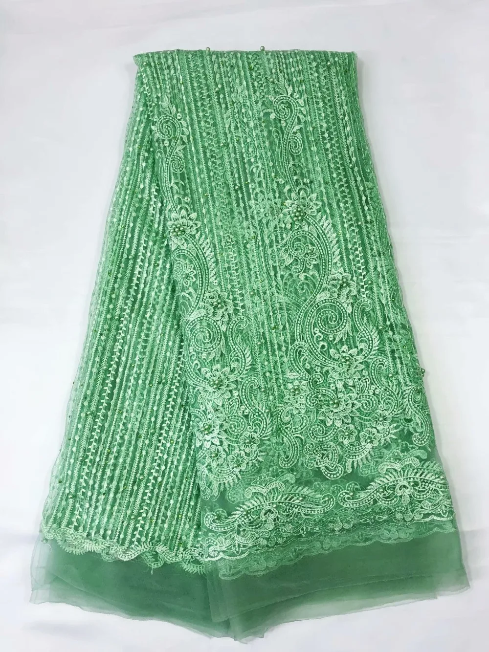 Высококачественная нигерийская кружевная ткань 2019 вышитая африканская сухая с