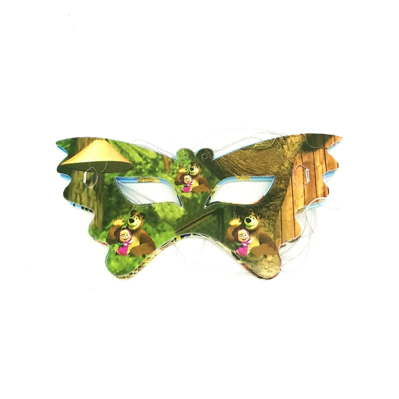 Masks-10pcs 1 шт., сумка на шнурке с изображением Маши и медведя для девочек, дорожная посылка для хранения, школьные рюкзаки с героями мультфильмов, детские подарки на день рождения - Цвет: Masks-10pcs