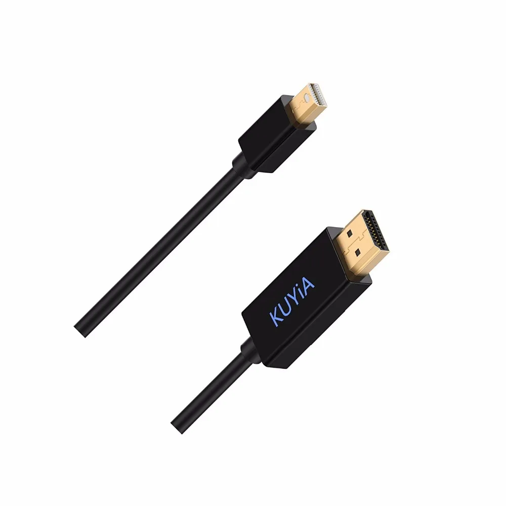 6 футов Thunderbolt MiniDisplayPort DP в HDMI адаптер конвертер кабель аудио видео HDTV для Apple Macbook