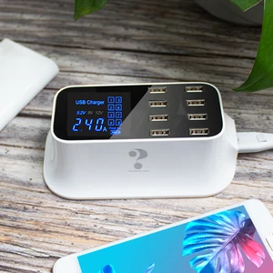 universal smart usb fast charger for samsung galaxy xiaomi wall adapter charging station hub led display desktop power socket free global shipping