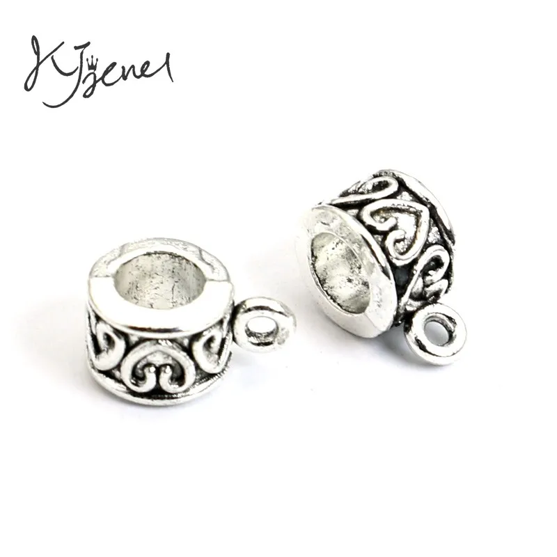 JAKONGO тибетские посеребренные бусины в форме сердца под залог Европейский