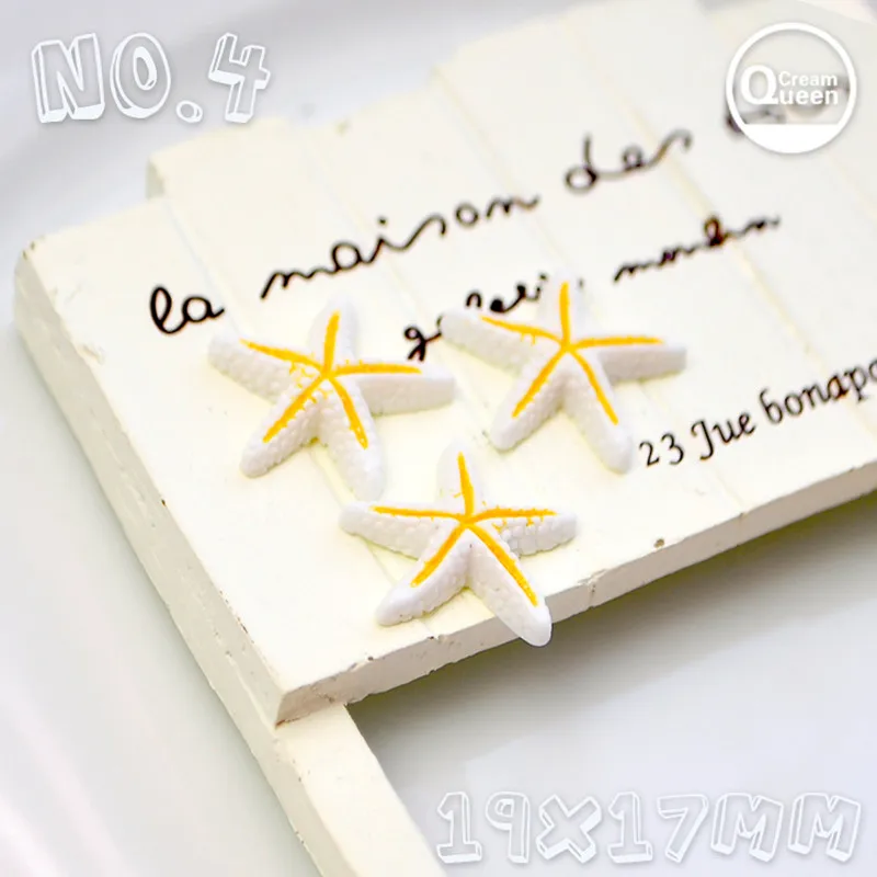 

30pcs Diy ocean paddle Life buoy starfish Craft Hair Accessory Mixed Flat Back Resin cabochon for diy decoration