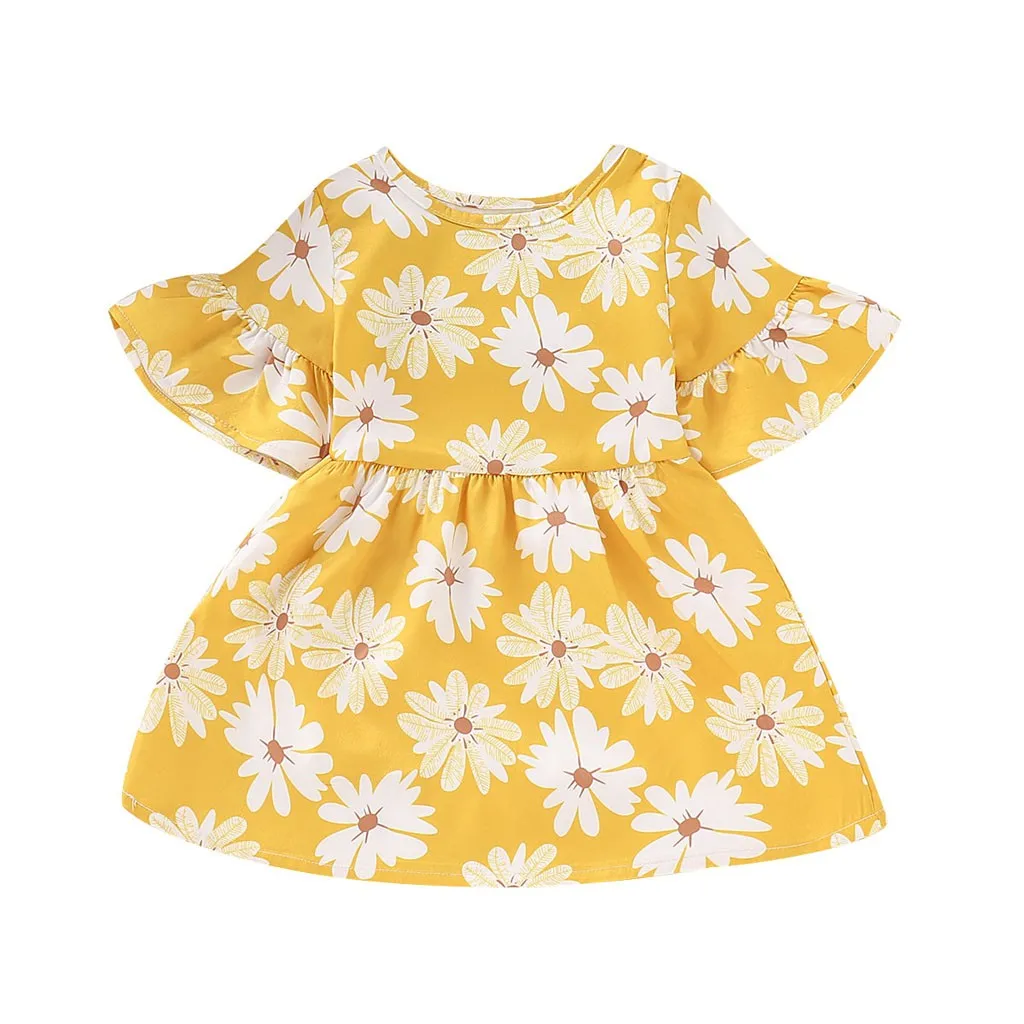 Новинка лета 2019 платья принцессы с цветочным принтом и расклешенными рукавами