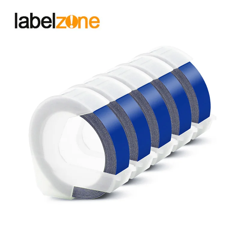 5pcs blue Многоцветная Dymo 3D тиснение возможна печать на ленте Dymo 1610 ручные принтеры этикеток для Motex E101 Label Makers 9 мм* 3 м лента - Цвет: 5pcs blue