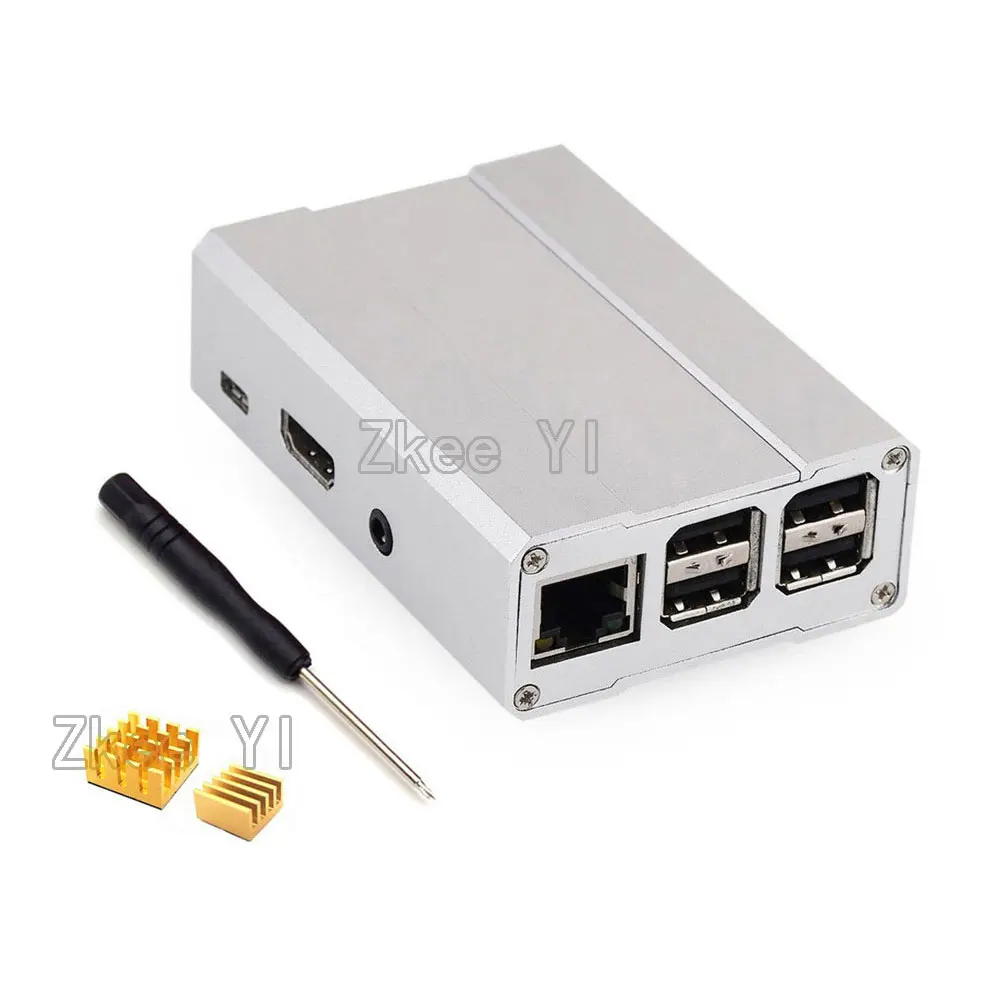 Защитный алюминиевый корпус с радиатором для телефона 3B + RPi 2|Аксессуары