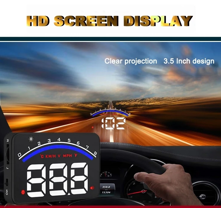 2018 M6 дисплей головного убора HUD автомобильный проектор OBD II EOBD система RPM скорость