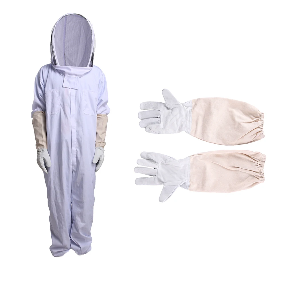 

Cotton Full Body Beekeeping Clothing Veil Hood Gloves Hat Clothes Jaket Protective Beekeeping Suit Beekeepers Bee Suit Equipment
