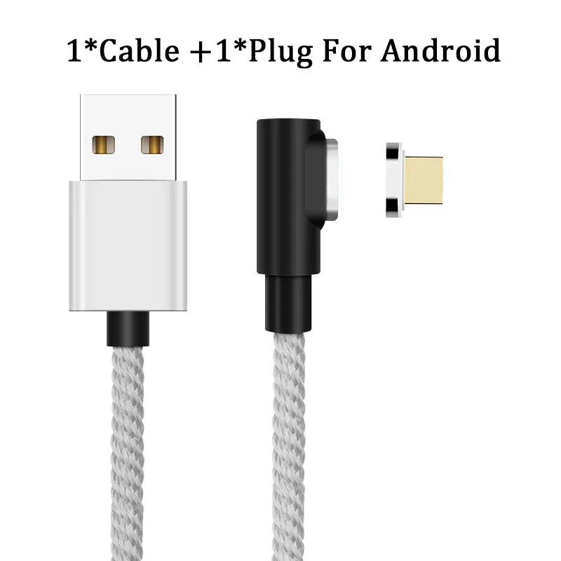 Silver for Micro Vanniso 3A Магнитный Micro USB кабель для быстрой зарядки usb type C кабель для samsung S9 s8 huawei p20 Xiaomi mi8 mi9 type-C шнур провода - Цвет: Silver for Micro
