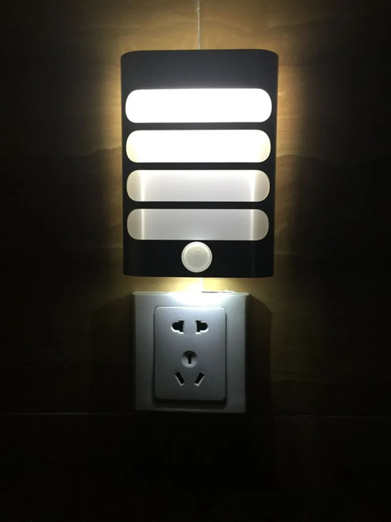 2 pcs / lot Led PIR Motion Sensor Night Light Smart Creative Wall Lights For Fence Garden Corridor Warm White light Available | Лампы и