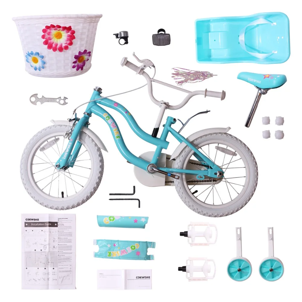 Kid's bike Steel Frame Children Bicycle Little Princess Style 14-16 Inch with Training Wheel | Спорт и развлечения