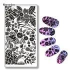 Mezerdoo фруктовый Ананас Стиль ногтей штамповка шаблон Лето арбуз банан и лимон изображение прямоугольный, для нейл-арта штамп пластины C29