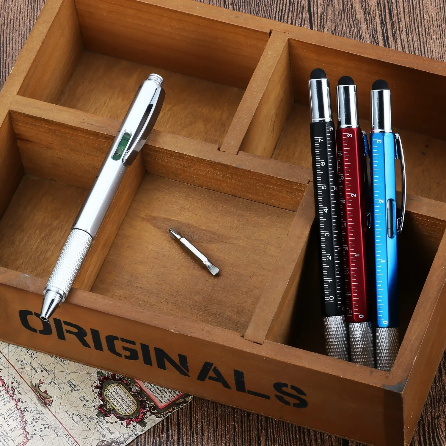 Refit Multi-function Tool Ballpoint Caliper Level Scale Instrument Touch Capacitor Advertising Pen Is Suitable | Канцтовары для