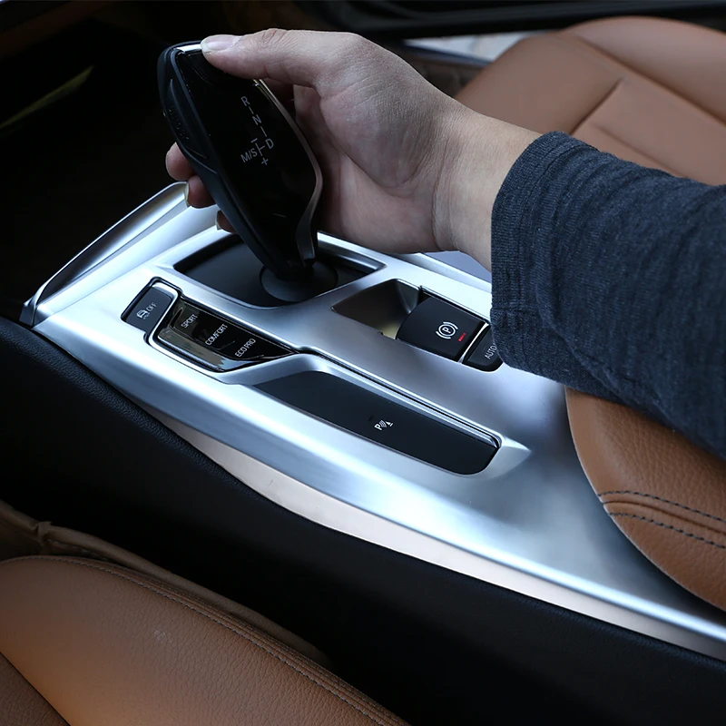 

NEW For BMW 5 Series G30 2018 ABS Matt Silver Center Console Gear Shift Panel Cover Trim Car Accessories 1PC