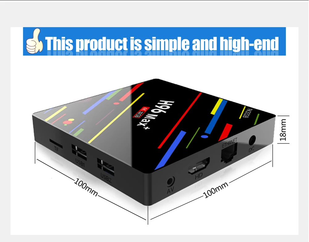 H96 MAX+ Plus голосовой пульт дистанционного управления Android 9,0 tv Box 4 Гб ram 32 ГБ rom или 4 Гб+ 64 ГБ опция mx3 с подсветкой air moues RK3328 2,4G/5G Wifi