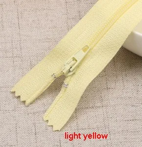 light yellow 10 шт./лот 20 см Длина красочные нейлоновые молнии по индивидуальному заказу Портплед швейные изделия ручной работы DIY аксессуары 40 Цвета P080 - Цвет: light yellow