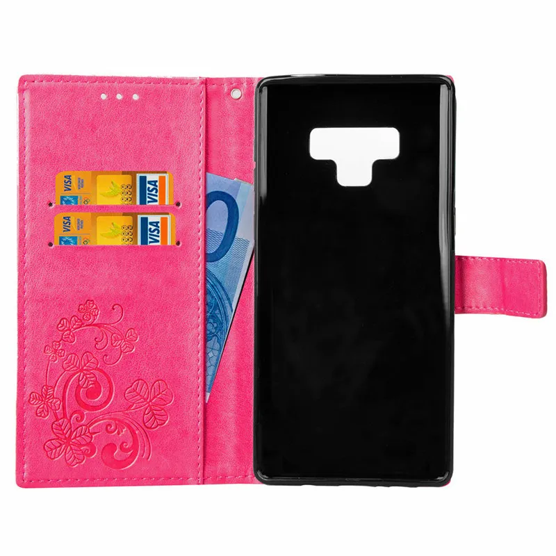 Кожаный чехол бумажник с откидной крышкой для Samsung Galaxy Note 9 8 S8 S9 Plus S20 A51 j5 j7 neo J3 2017 A3