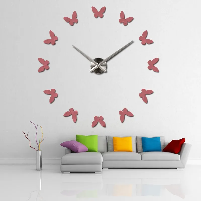 Новые настенные часы reloj de pared современный дизайн Европейский акриловый зеркальный 3d кварцевые часы домашний декор наклейки для гостиной