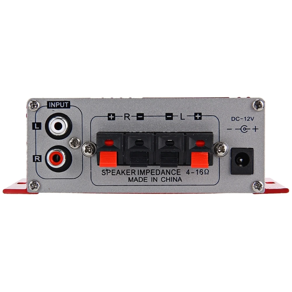 HY-2001 HiFi Mini 2CH Hi-Fi Digital Motorcycle Auto Car Stereo Output Power Amplifier Sound Mode 3.5mm Audio Support DVD MP3 Mp4 |