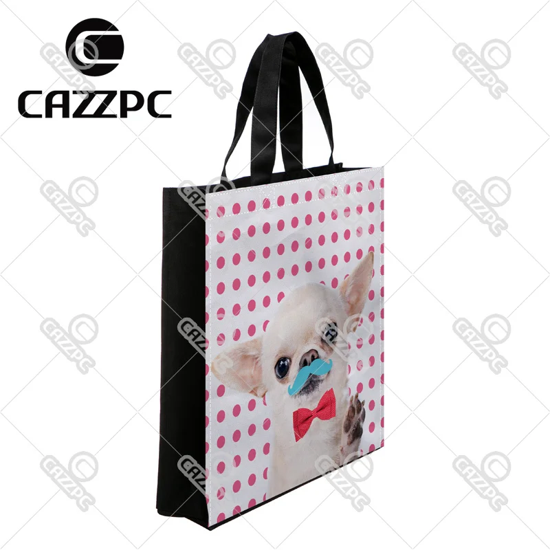 Розовый горошек милые крошечные Чихуахуа Усы красный галстук-бабочка печать на