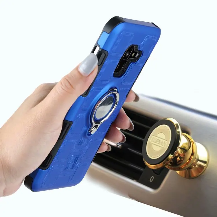 Case For Samsung Galaxy A8 2018 back Cover Plus case finger ring stand holder magnet TPU soft phone kimTHmall | Мобильные телефоны