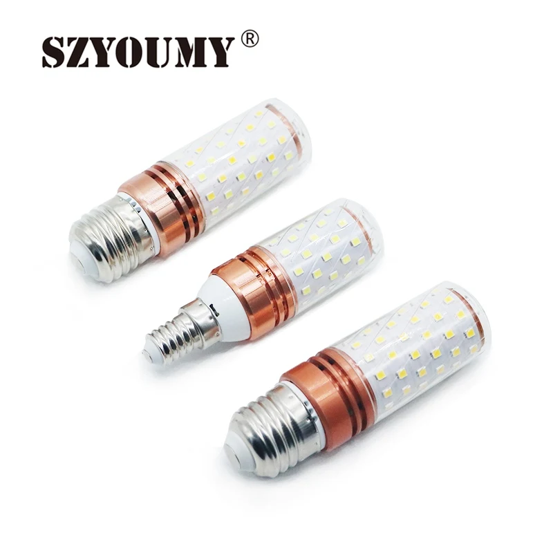 Светодиодная лампа кукуруза SZYOUMY E14 E27 12 Вт 16 SMD2835 СВЕТОДИОДНЫЙ 220 В 3 цвета